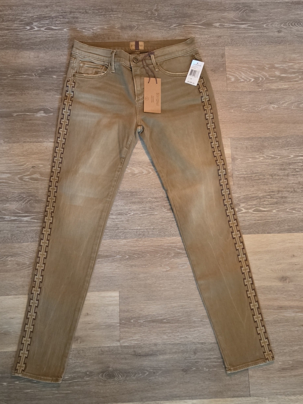 DRIFTWOOD  Skinny Jeans with Geometric Side Trim